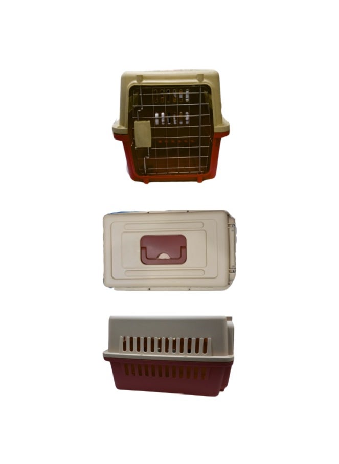 Naomi Naomi Crate for Small and Medium Sized Pets (Carrier) - Beige x Brown 