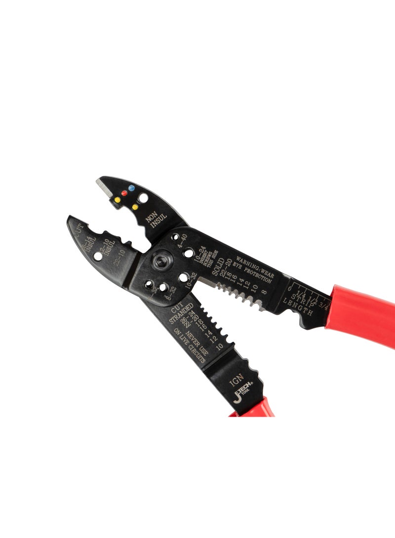 jetechtool أداة جتيك 8 بوصة قابلة للتعديل لقص الأسلاك وكاشف الأسلاك وكاشف الأسلاك الكهربائية مع زنبرك، قاطع للفنيين والكهربائيين والمركبين - WS-8 - Image 3