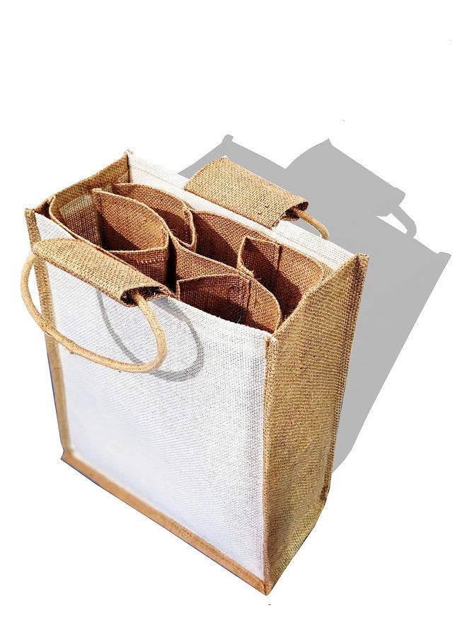 Handmakers Jute Wine Bottle Bags with Black Color Combo Set of 2 - Image 2
