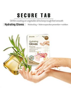 Epielle Hydrating Hand Masks (6Pk Gloves) For Dry Hands Shea Butter Jojoba Oil Vitamin E Intensive Spa Treatment Beauty Gift Gift Set Spa Day Korean Skincare  - Image 4