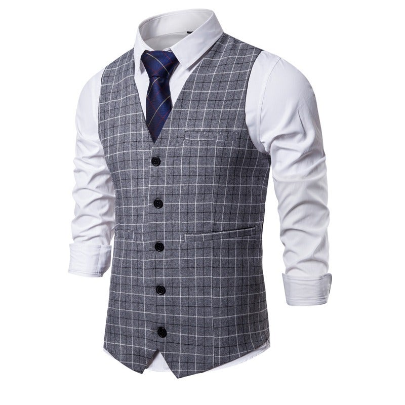 New Four Seasons Vest Waistcoat for Groom, Wedding, and Workwear