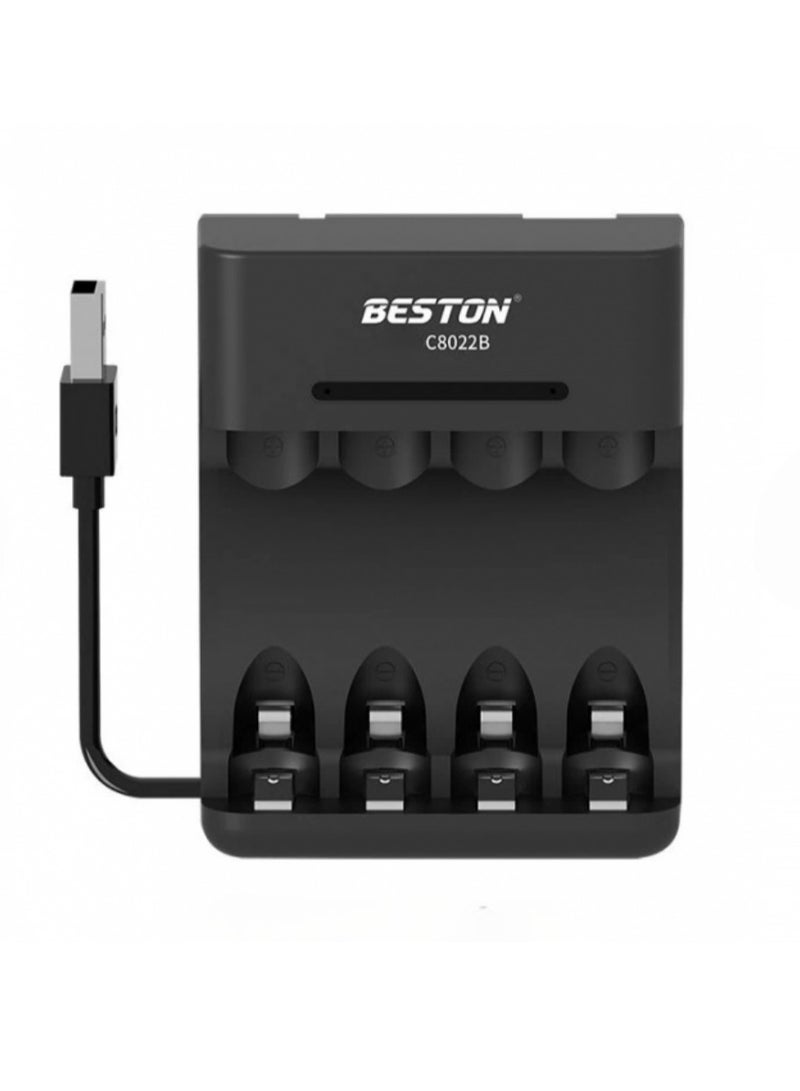 بيستون شاحن USB من Beston لأربع بطاريات AA أو AAA