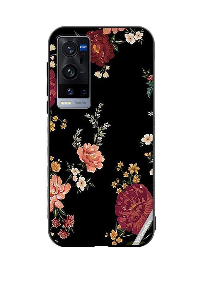 VR CREATIVE - Protective Case Cover For Vivo X60 Pro Plus Flower Design Multicolour - Image 1