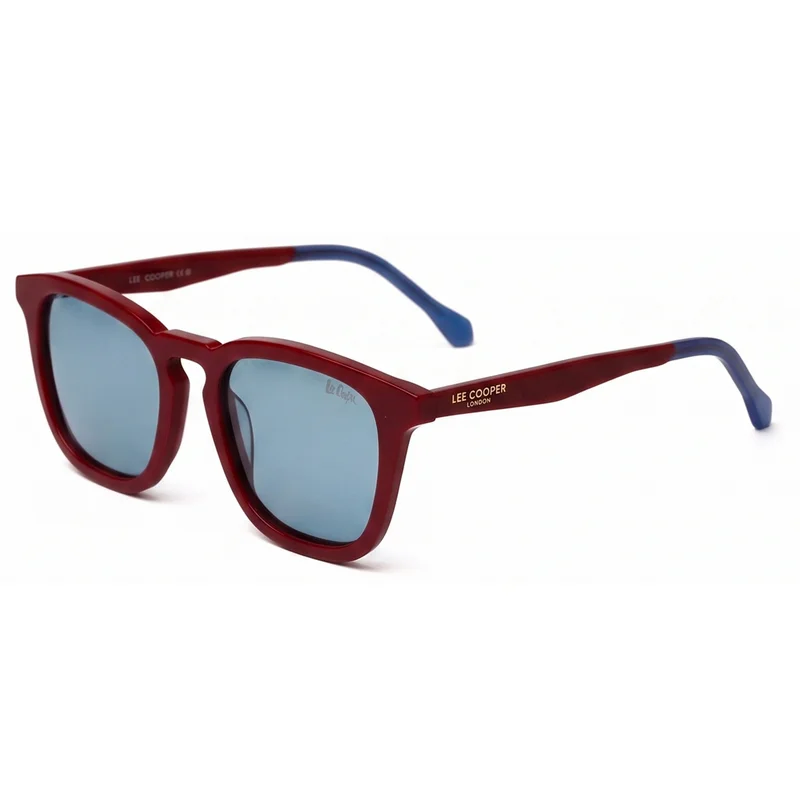 Nylon Sunglasses Red   Frame Blue Gradient Mirror Lens 51mm  - LCM10823C2
