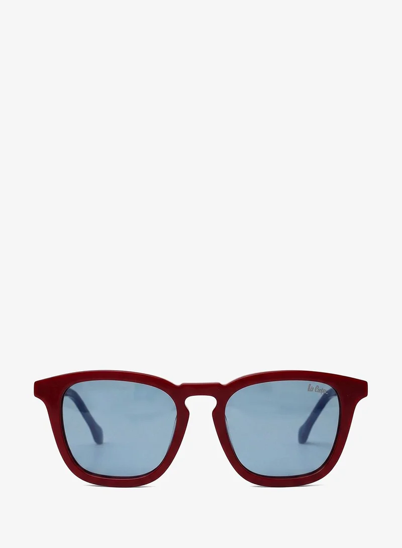 لي كوبر Nylon Sunglasses Red   Frame Blue Gradient Mirror Lens 51mm  - LCM10823C2