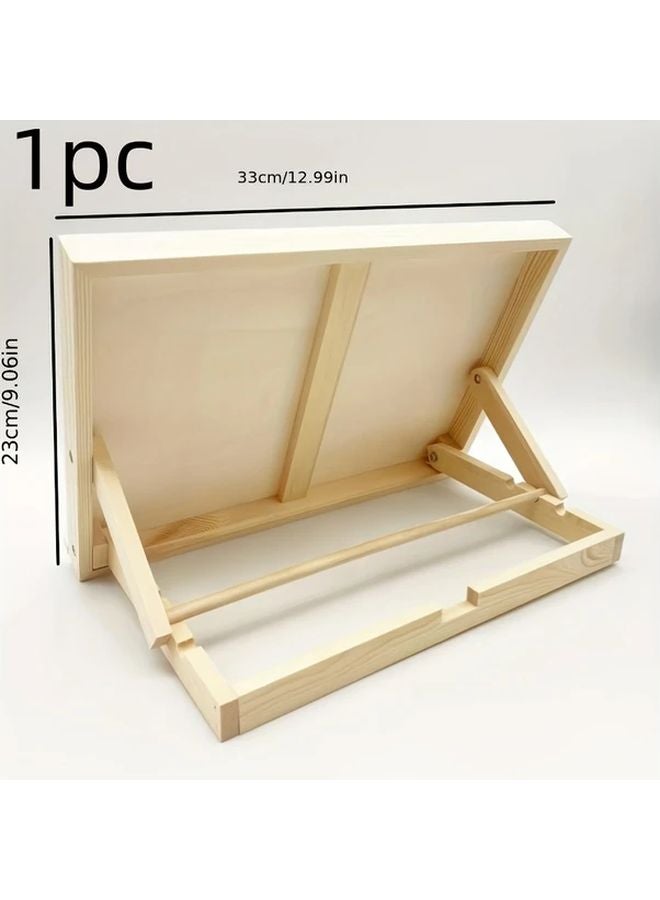 Small Wooden Easel Adjustable Desktop Art Stand Portable Folding Tilted Writing Board - Image 1