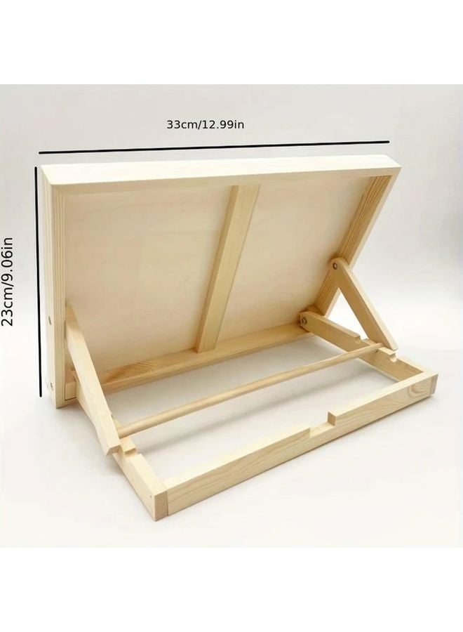 Small Wooden Easel Adjustable Desktop Art Stand Portable Folding Tilted Writing Board - Image 4