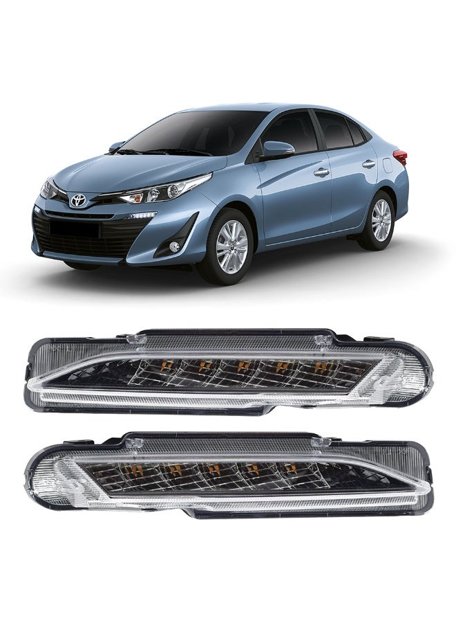 THUNDER Fog Lights for Toyota Yaris 2018–2021 | 2PCS Left & Right OEM-Style Fog Lamps | Halogen Bulbs | With Wiring Harness | No Switch Included | Water & Dust Resistant | Easy Installation - Image 1