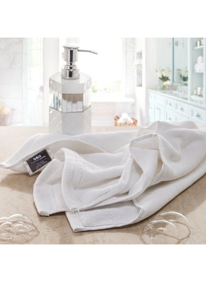Creative Scents Cotton Fingertip Towel Set - 4 Pack - 11 x 18 Inches Decorative Extra-Absorbent and Soft Terry, Small White Hand Towels for Bathroom and Powder Room, Guest and Housewarming Gift - Image 5