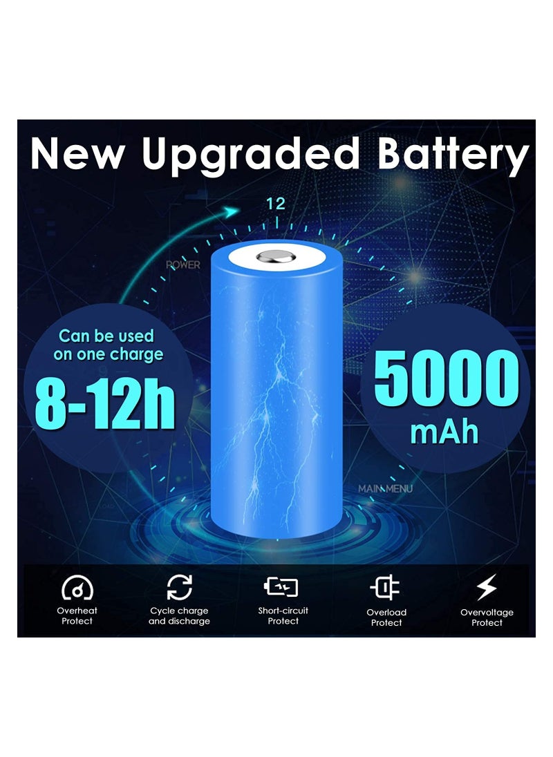 Generic - Rechargeable Flashlight 10000 Lumens Brightest Powerful Led Flashlight, Super Bright Waterproof Flashlight with 26650 Battery, Zoomable, 5 Light Modes, for Emergencies - Image 1
