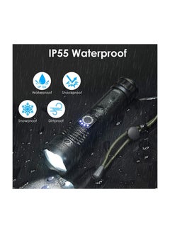 Generic Rechargeable Flashlight 10000 Lumens Brightest Powerful Led Flashlight, Super Bright Waterproof Flashlight with 26650 Battery, Zoomable, 5 Light Modes, for Emergencies  - Image 3
