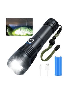 Rechargeable Flashlight 10000 Lumens Brightest Powerful Led Flashlight, Super Bright Waterproof Flashlight with 26650 Battery, Zoomable, 5 Light Modes, for Emergencies - pzsku/Z3A345A5C294F1FC733F6Z/45/_/1661163411/06b40e4f-8e49-44d3-8b9d-6484e5886b01