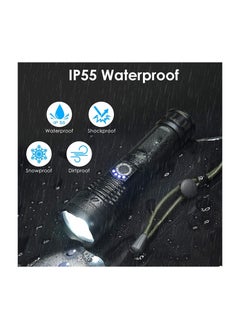 Rechargeable Flashlight 10000 Lumens Brightest Powerful Led Flashlight, Super Bright Waterproof Flashlight with 26650 Battery, Zoomable, 5 Light Modes, for Emergencies - pzsku/Z3A345A5C294F1FC733F6Z/45/_/1661163411/44dc7891-7bd7-4374-b173-698deb44a6c4