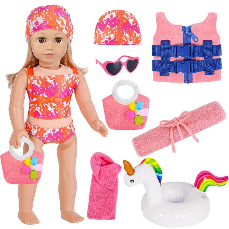 ebuddy 18 inch Doll Clothes and Accessories Beach Themed Playsets Diving Suit No Doll - Image 3