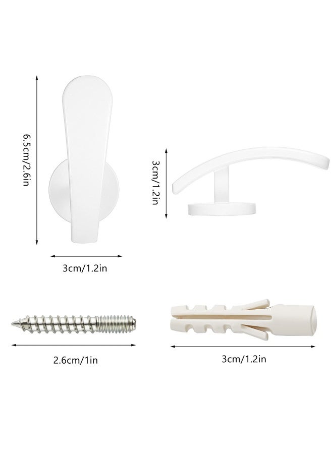 Furge خطافات ستارة فوريج 4 قطع مثبتة على الحائط مع براغي معدنية لتثبيت الستائر - Image 2