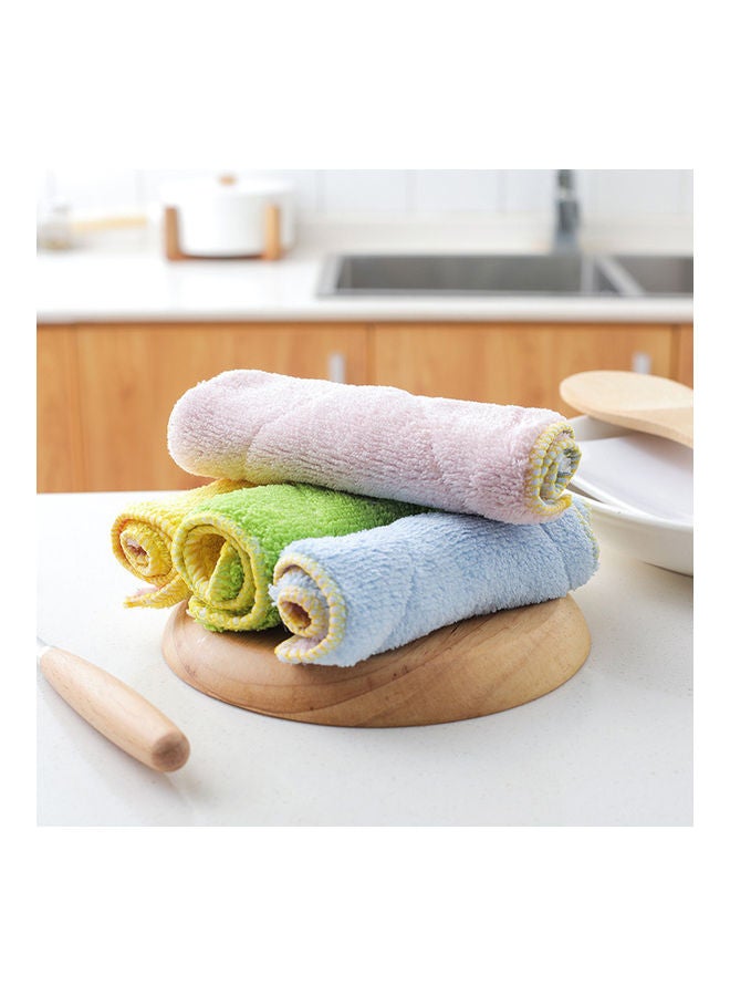 NIBEMINENT Double Sided Strong Water Absorbent Microfiber Dish Towel Green/Blue - Image 4