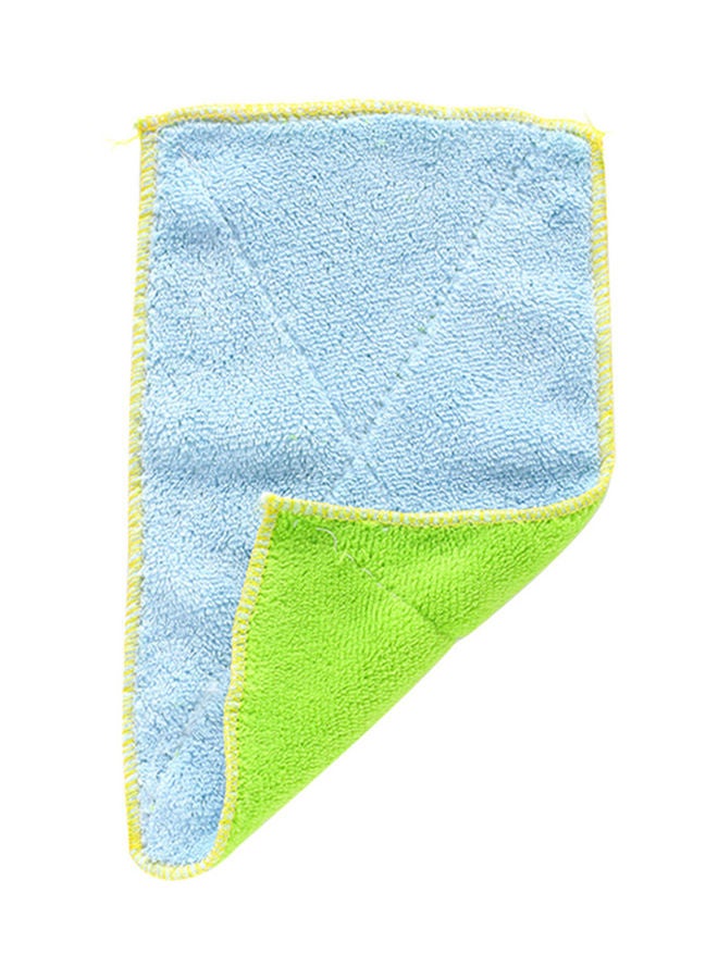NIBEMINENT Double Sided Strong Water Absorbent Microfiber Dish Towel Green/Blue - Image 1