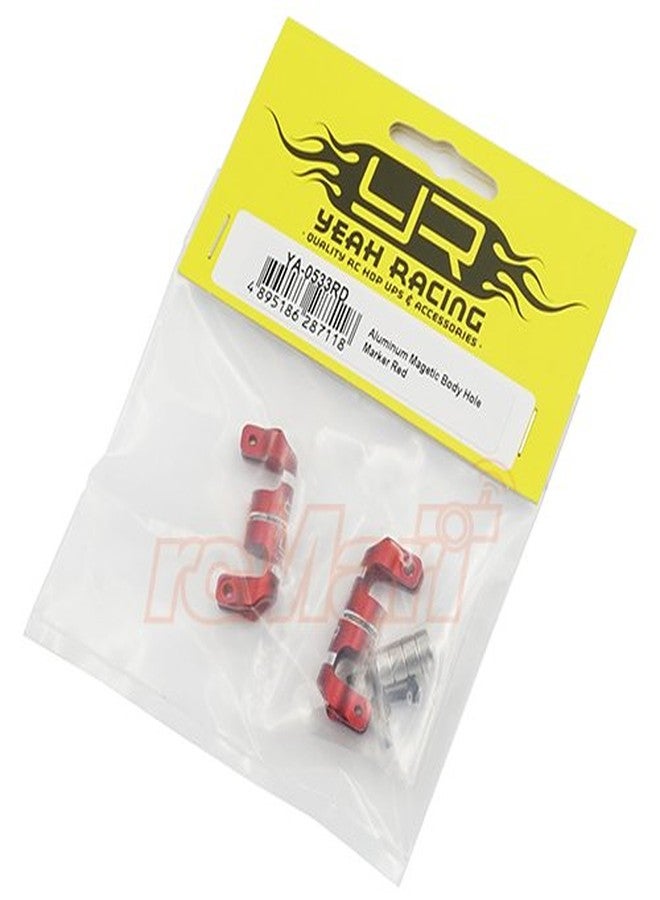 Yeah Racing Aluminum Magnetic Body Hole Marker Red For 6mm Bodyposts #YA-0533RD - Image 2
