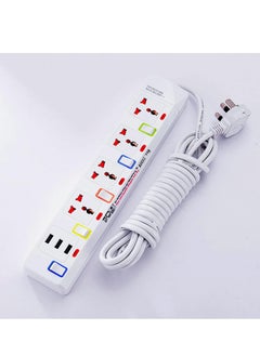 White 4 Socket GK-915USB