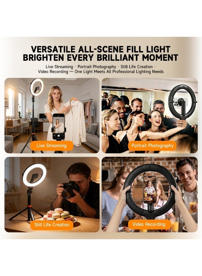 Highdas 10-Inch Foldable Magnetic Ring Light with Pop-Up Tripod for MagSafe iPhones, 5000mAh Rechargeable, 3000K-6500K, for Video, Photography, Live Stream, TikTok, YouTube - Image 5