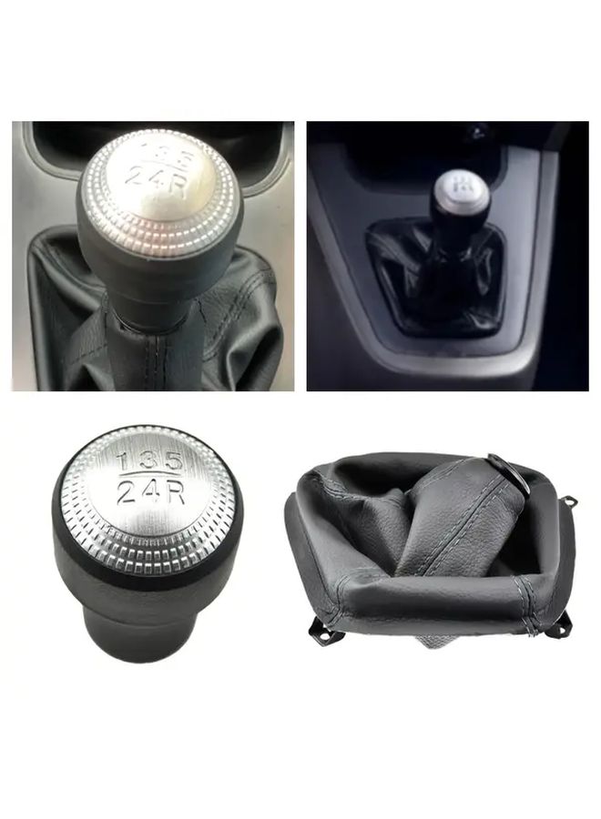 Gear Shift Knob Black With Red Accents For 5 Speed Manual Transmission Easy Installation - Image 4