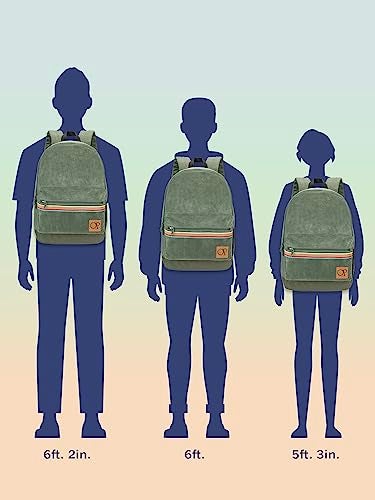 Ocean Pacific OG Corduroy Backpack for Travel, Sports, Beach, Work, Casual Daypack for Men Women Fits 15.6 Inch Laptop (Olive) - Image 4