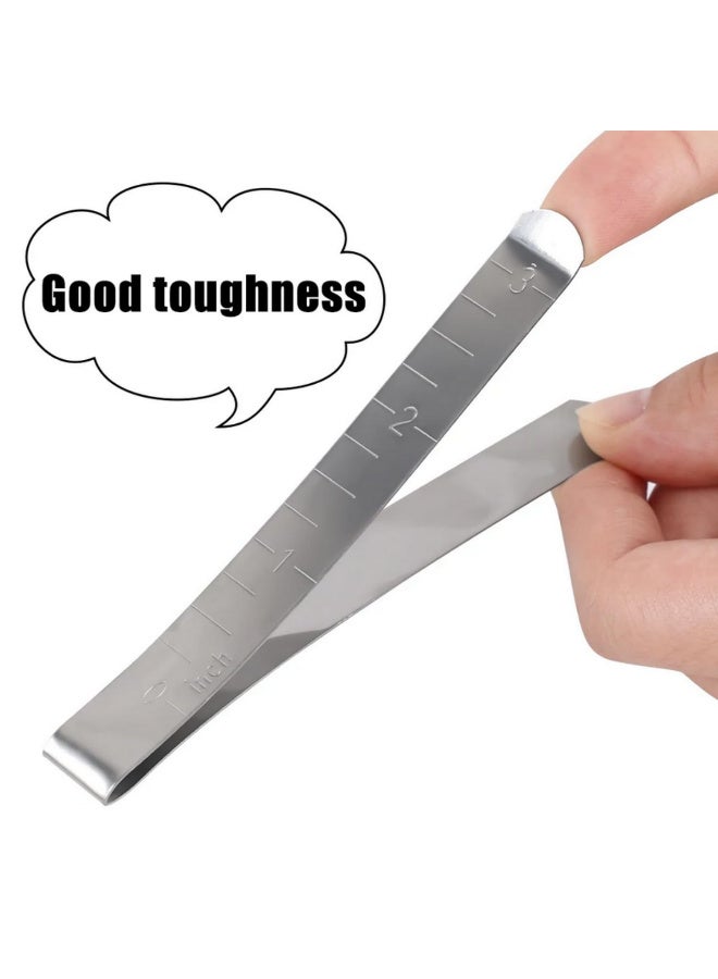 20pcs Hemming Clips Stainless Steel Sewing Clips Measurement Ruler Marking Sewing Project Quilting Supplies (3 Inches) - Image 2