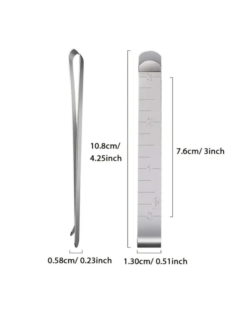 20pcs Hemming Clips Stainless Steel Sewing Clips Measurement Ruler Marking Sewing Project Quilting Supplies (3 Inches) - Image 3
