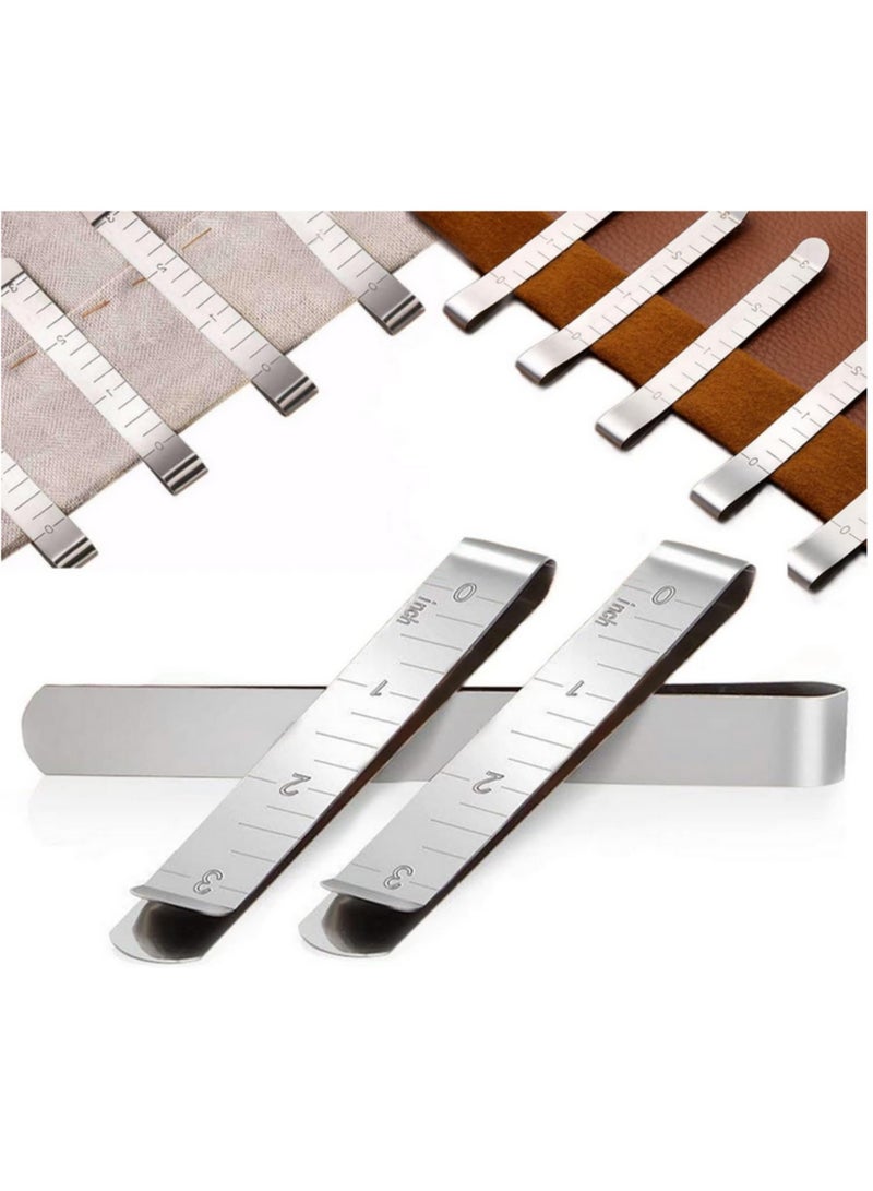 20pcs Hemming Clips Stainless Steel Sewing Clips Measurement Ruler Marking Sewing Project Quilting Supplies (3 Inches) - Image 5