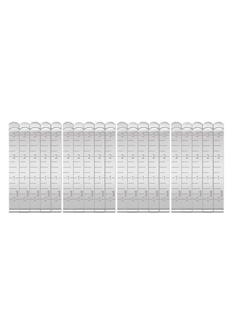 20pcs Hemming Clips Stainless Steel Sewing Clips Measurement Ruler Marking Sewing Project Quilting Supplies (3 Inches) - Image 1