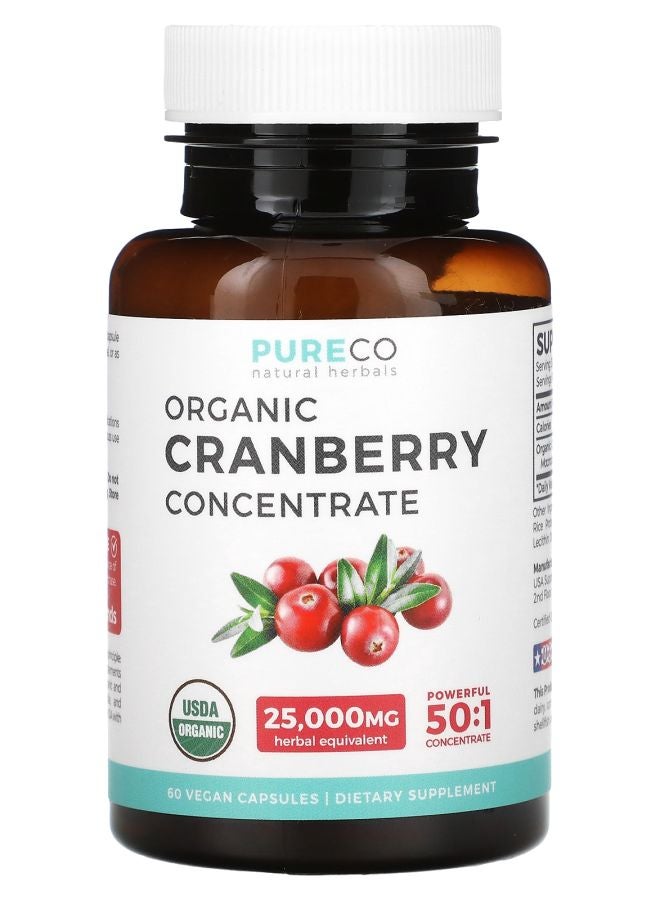 Organic Cranberry Concentrate 60 Vegan Capsules