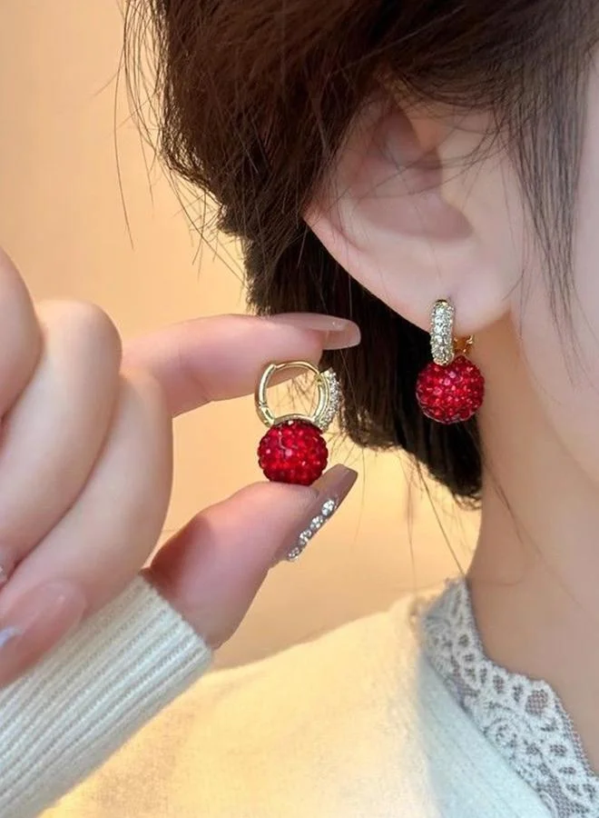 Embellished Ball Dangle Earrings