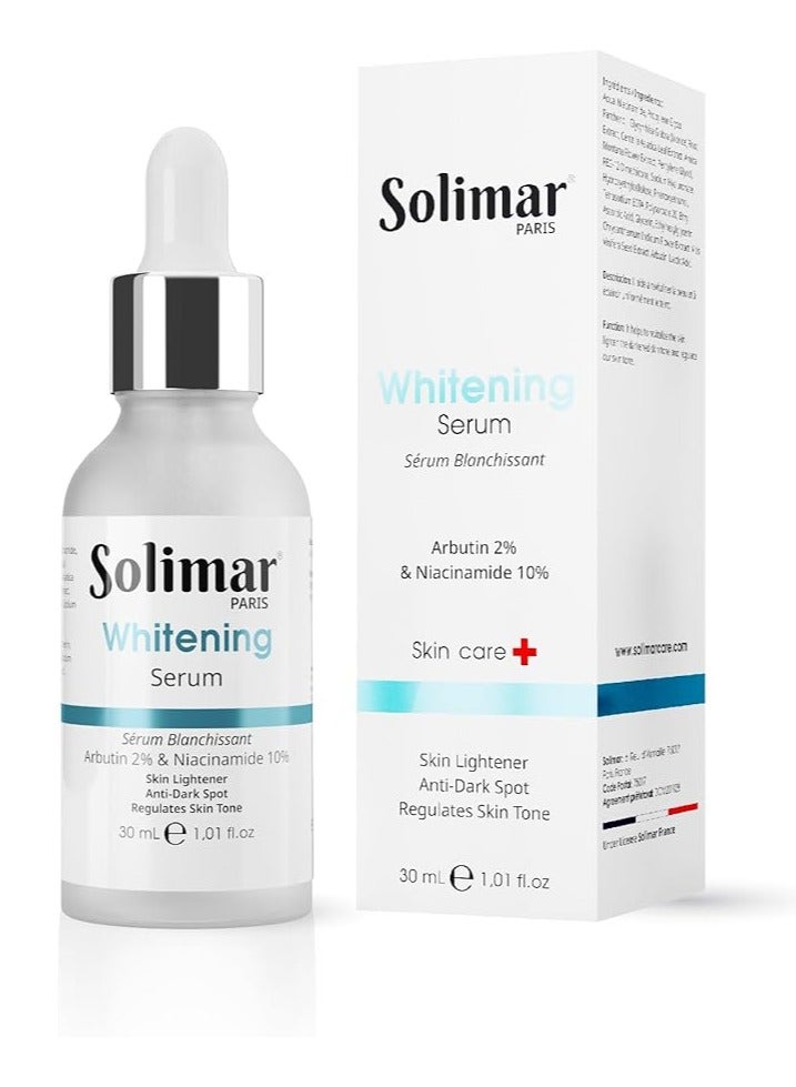 Solimar Paris Whitening Serum 30ml – Brightens Skin, Reduces Dark Spots & Hyperpigmentation - Image 1