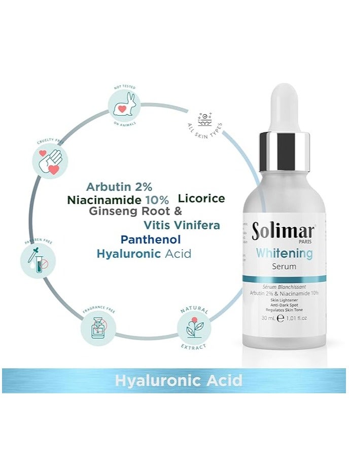 Solimar Paris Whitening Serum 30ml – Brightens Skin, Reduces Dark Spots & Hyperpigmentation - Image 3