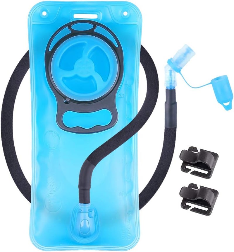 LANNEY 2L Hydration Bladder, BPA Free Water Bladder for Hiking Backpack 2 Liter Military Green Water Storage Bag with Insulated Tube, Hydration Back Pack Replacement for Outdoor Camping Running Cycling - Image 1
