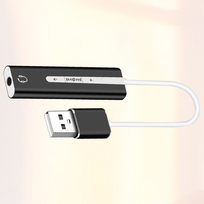 📱 بطاقة صوت USB 3 1 مع صوت محيطي 7 1 للمايك وسماعات الكمبيوتر باللون الأسود - Image 3