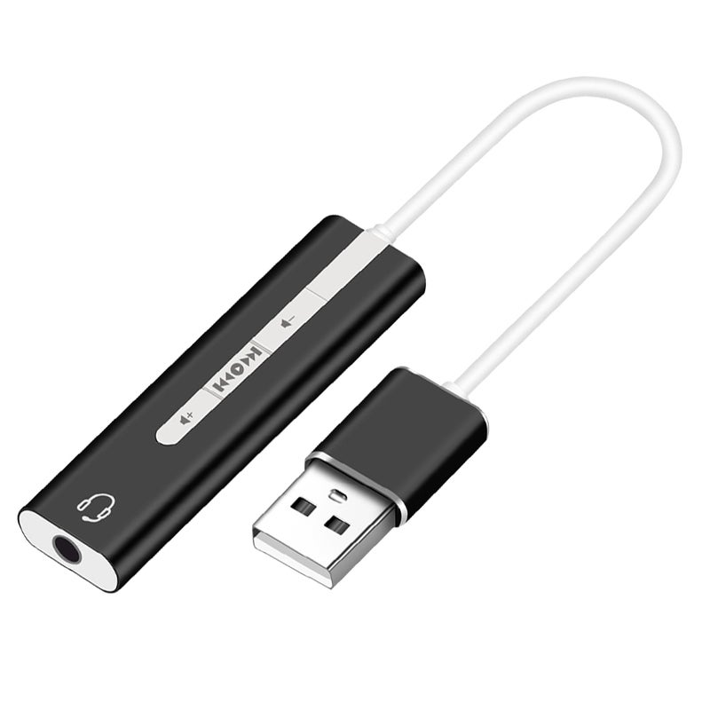 📱 بطاقة صوت USB 3 1 مع صوت محيطي 7 1 للمايك وسماعات الكمبيوتر باللون الأسود - Image 1