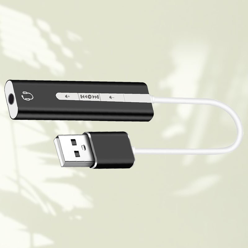 📱 بطاقة صوت USB 3 1 مع صوت محيطي 7 1 للمايك وسماعات الكمبيوتر باللون الأسود - Image 5