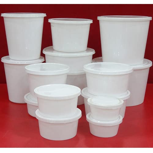 Amit Marketing Round Disposable Containers with lid I Reusable, Leak Proof, Microwave Safe I Air Tight Transparent Lid I Container for Food delivery, Fridge Storage I White - Pack Of 50 (500ML) - Image 3