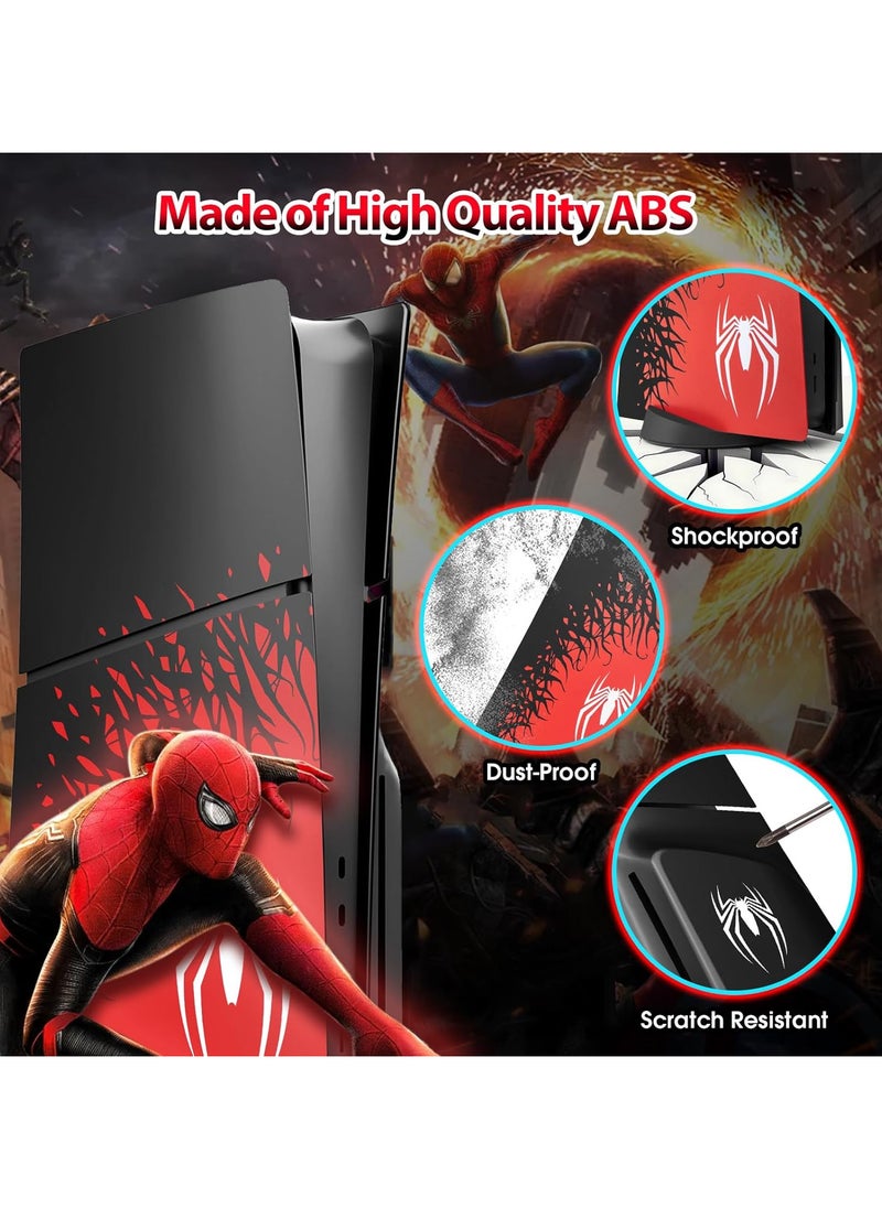 Generic - Faceplate Face Console Plate Cover Case Housing Shell for PS5 Slim (Disk Edition)- Spider - Image 1