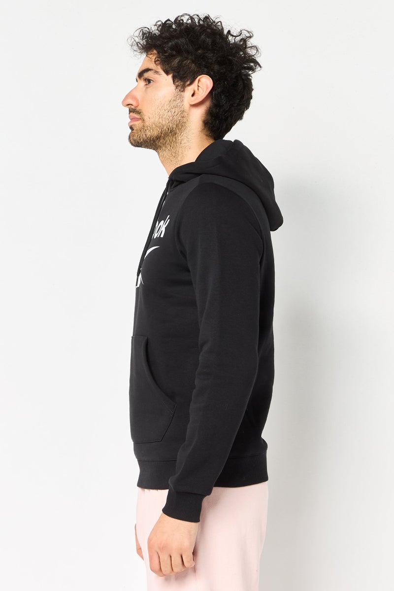 Reebok Men Sportswear Fit Long Sleeve Training Hoodie, Black - Image 3