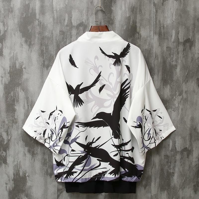 Summer Mens Chinese Style Retro Shirt Kimono Woman