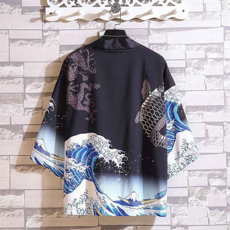 Summer Mens Chinese Style Retro Shirt Kimono Woman