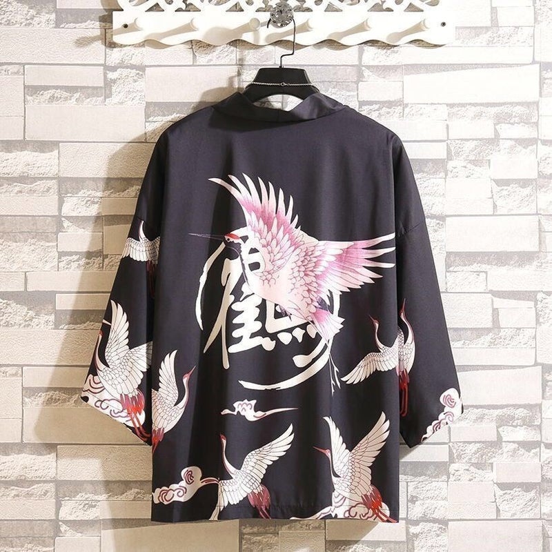 Summer Mens Chinese Style Retro Shirt Kimono Woman