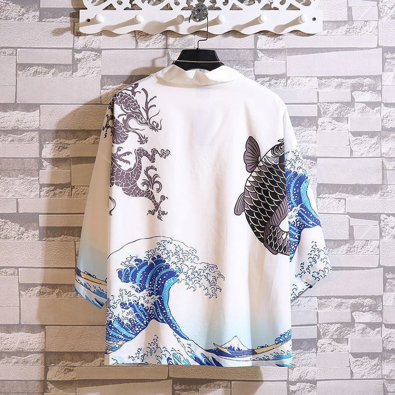 Summer Mens Chinese Style Retro Shirt Kimono Woman