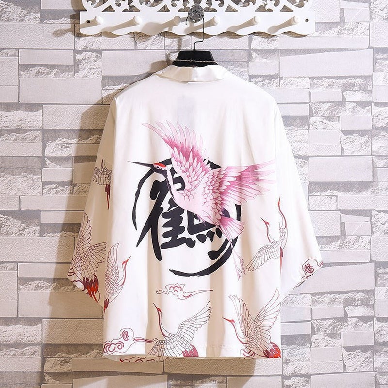 Summer Mens Chinese Style Retro Shirt Kimono Woman