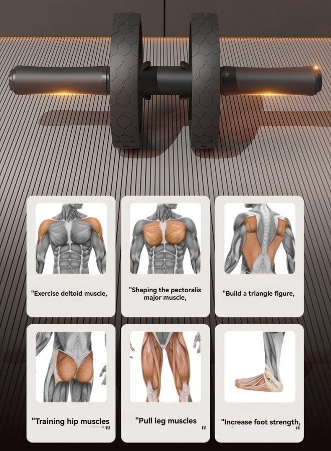 M MIAOYAN Abdominal wheel combination rebound unisex double wheel silent abdomen fat reduction non-slip abdominal muscle roller fitness wheel - Image 4