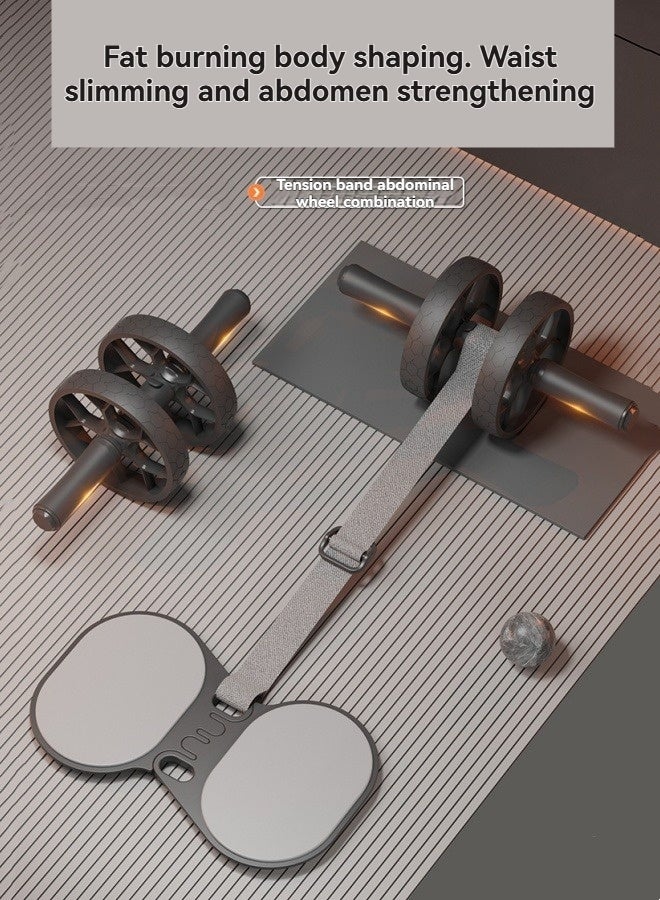 M MIAOYAN Abdominal wheel combination rebound unisex double wheel silent abdomen fat reduction non-slip abdominal muscle roller fitness wheel - Image 1