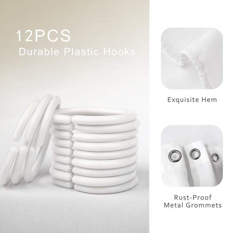 Riyidecor Farmouse Highland Cow Shower Curtain 60Wx72H Inch Western Wildlife Portrait Bull Animal Funny Country 12 Pack Plastic Hooks Kids Sketch Waterproof Fabric Modern Polyester Bathroom Decor - Image 3