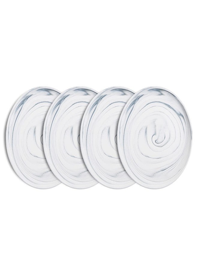 Stone lain Brighton Porcelain Plates, 4 Count, Marbled White and Grey - Image 1